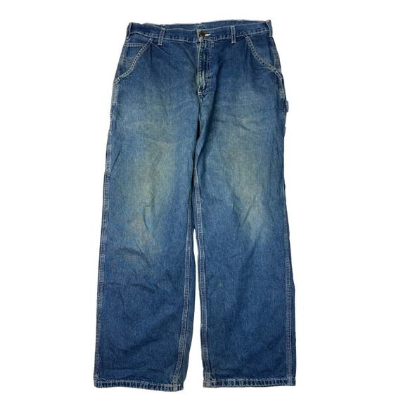 Carhartt Other - Carhartt VTG Y2K Loose Fit Utility Carpenter Jeans FLAW Medium Wash Mens 36x30